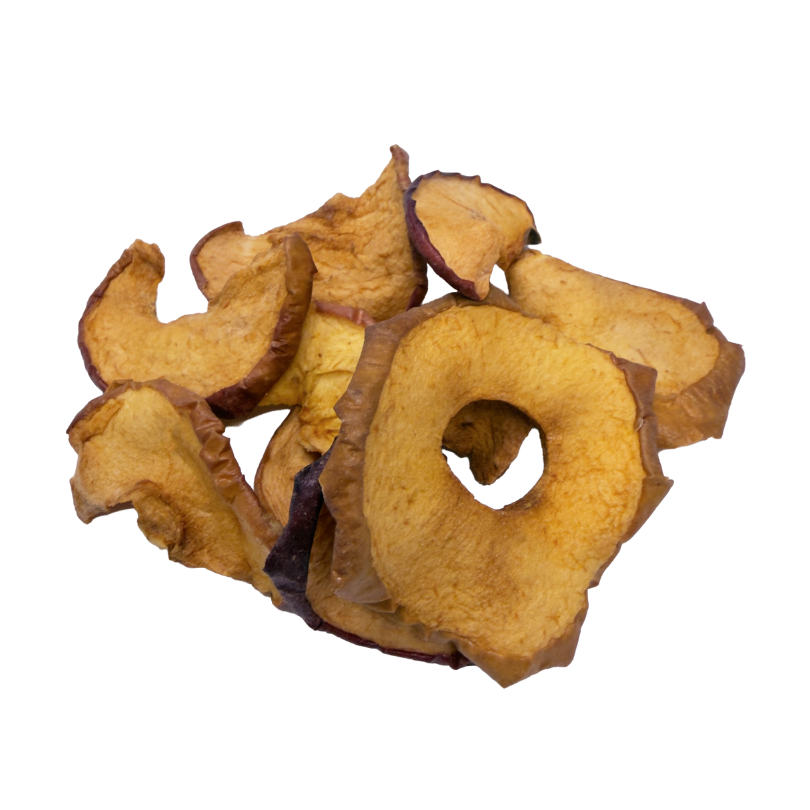 A stack of apple chips