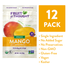 Load image into Gallery viewer, Organic Dried Mango Snack Packs & Multi-Serving Bags