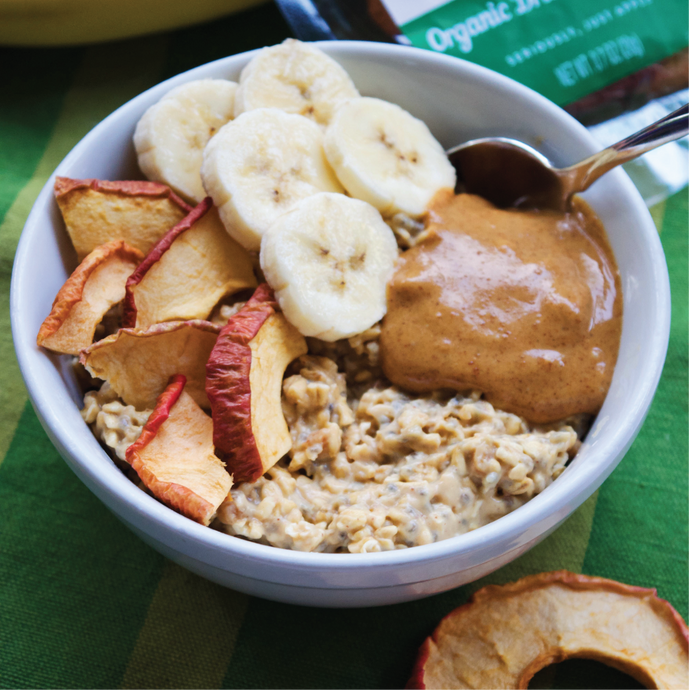 Peanut Butter Overnight Oats With Dried Fuji Apples