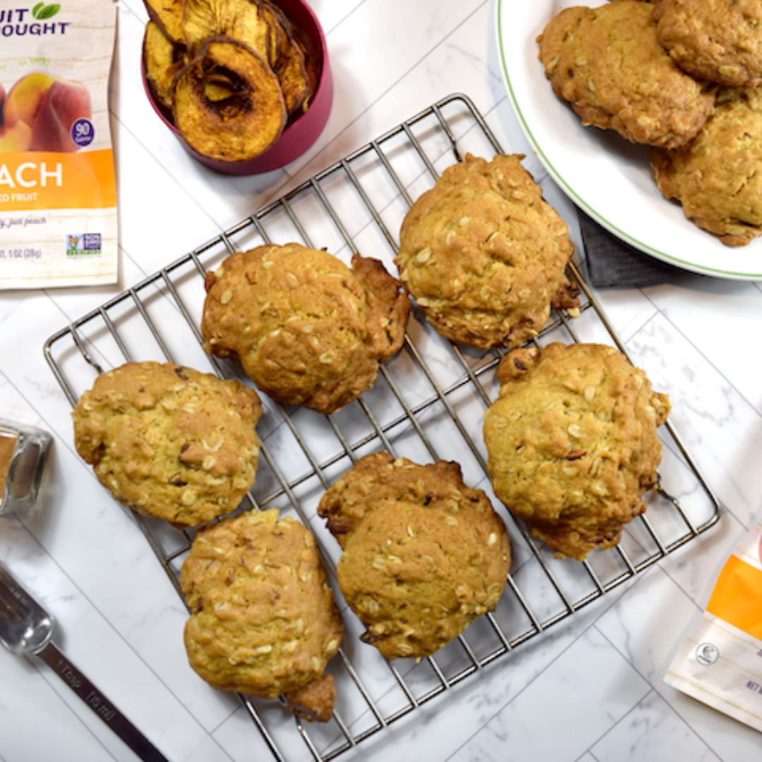 Dried Peach Oatmeal Cookies