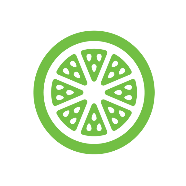 Green circle with lime slice pattern