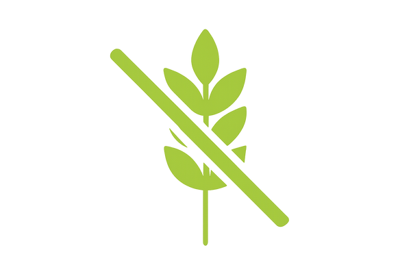 Make it green with the hex code #8cc740 and remove the text "Gluten Free"