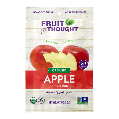Organic Dried Apple Snack Packs & Multi-Serving Bags