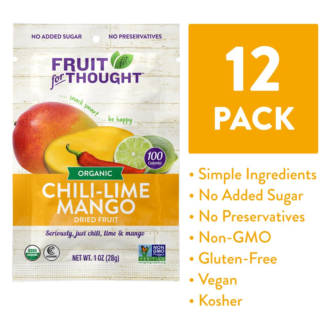 Organic Dried Chili-Lime Mango Snack Packs & Multi-Serving Bags