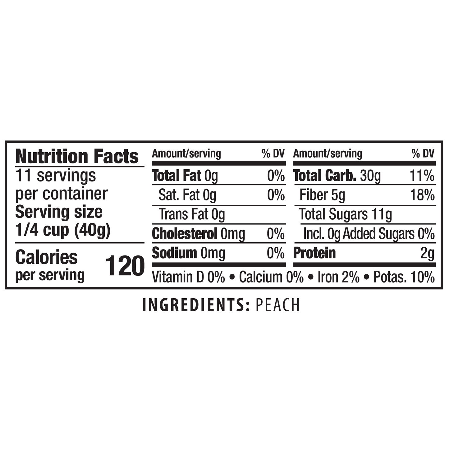 Dried Peach Snack Packs & Multi-Serving Bags