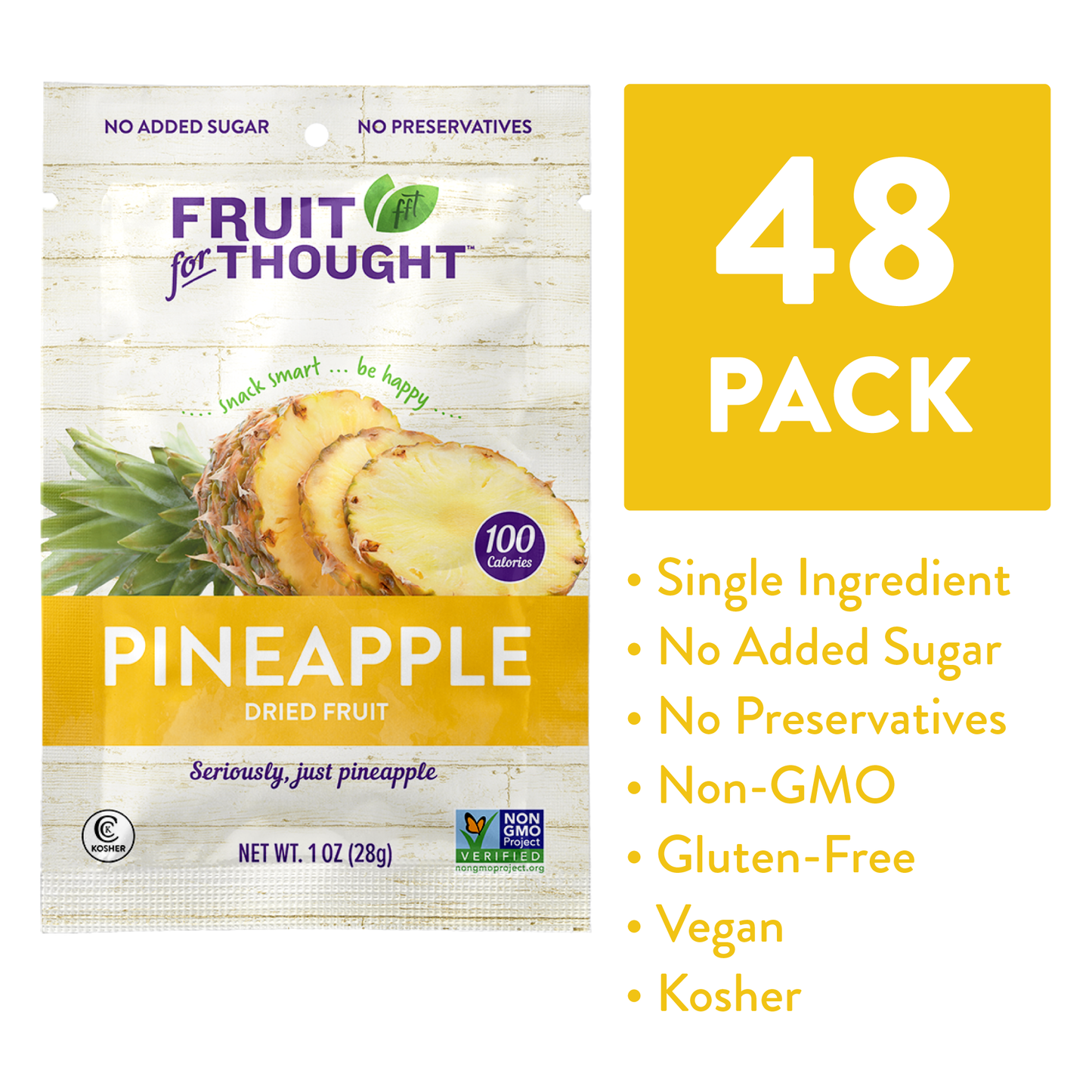 Dried Pineapple Snack Packs & Multi-Serving Bags